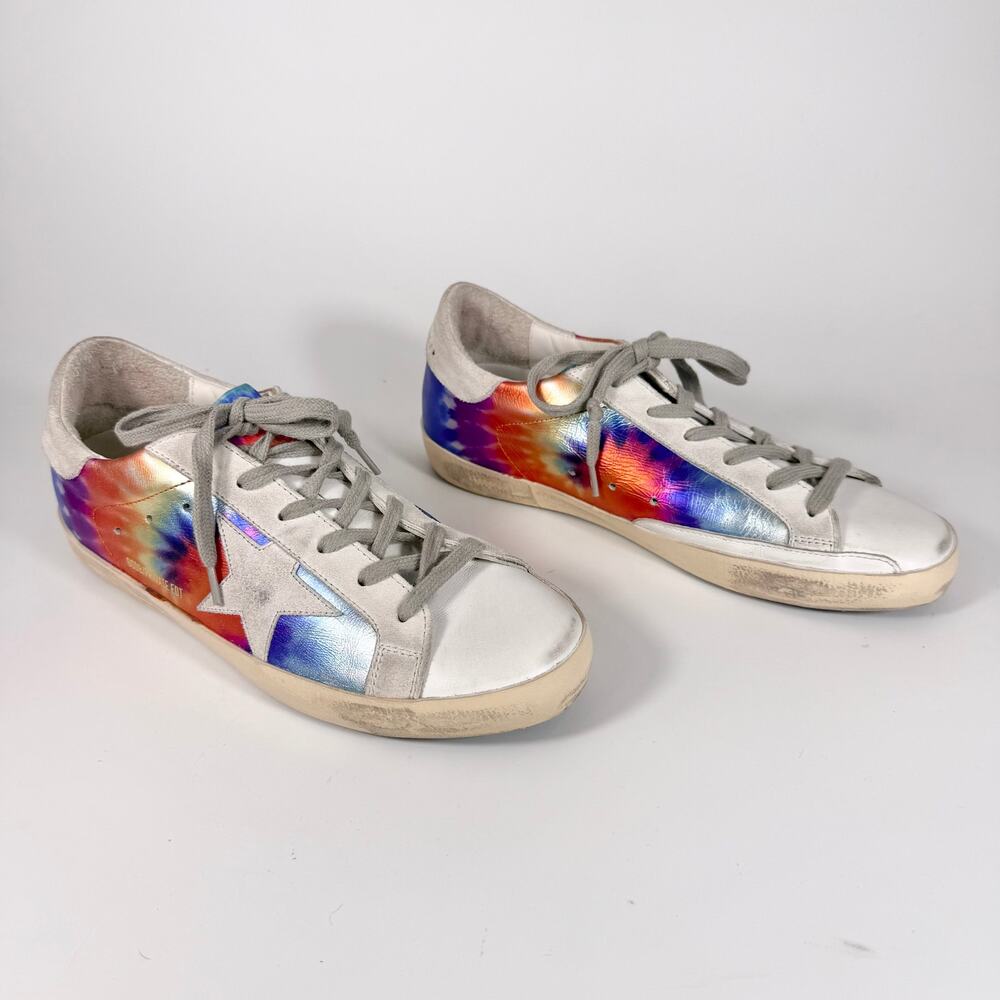 Golden Goose Tie-Dye Super Star Low Top Sneaker - Women’s 9 - Picture 2 of 8